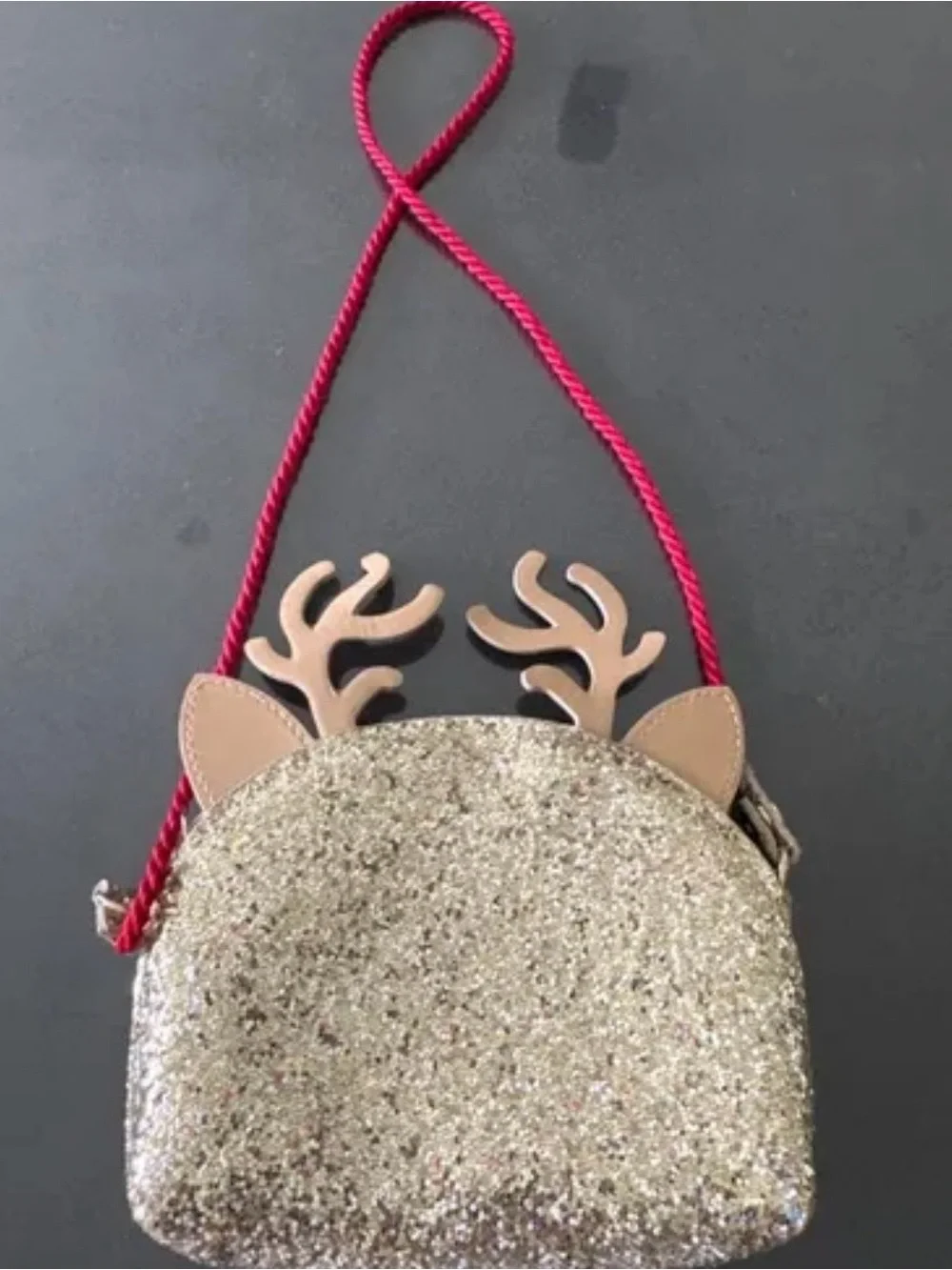 H&M Kids Deer Crossbody Bag in Tan, Red and Glitter